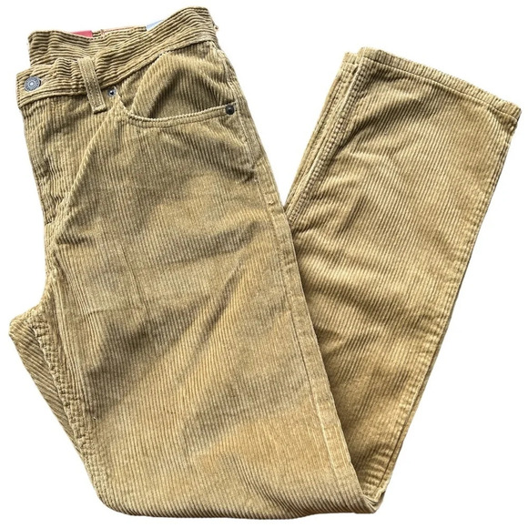 Levis Straight Leg Corduroy Pants Womens Size 29x30 Tan NWT - Picture 1 of 4